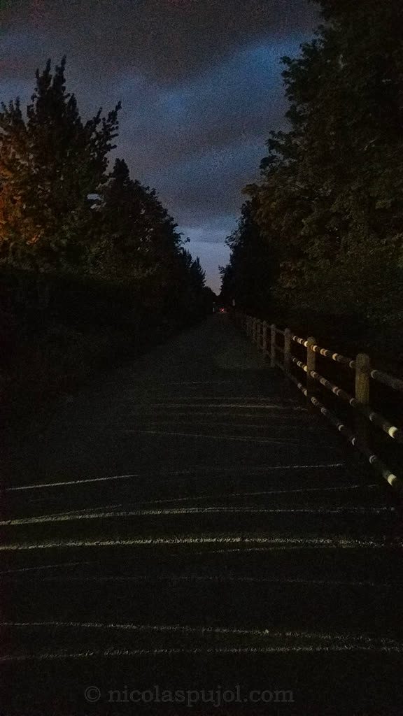 Running at night involves limited visibility