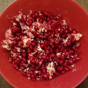 Pomegranate extractor removes seeds and skins