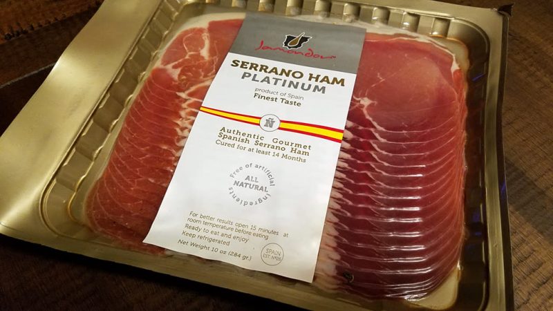 Serrano ham for sandwich