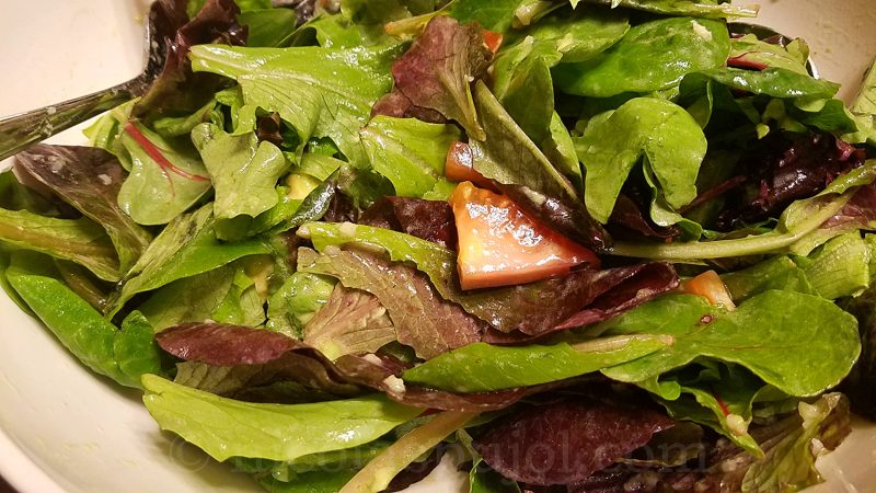 Simple lettuce tomato and avocado salad