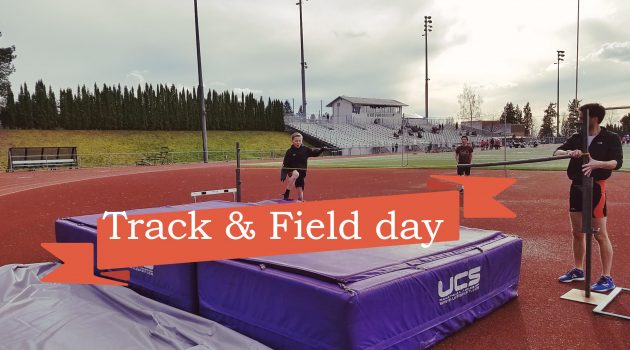 Track and field day with kids and my brother Matt