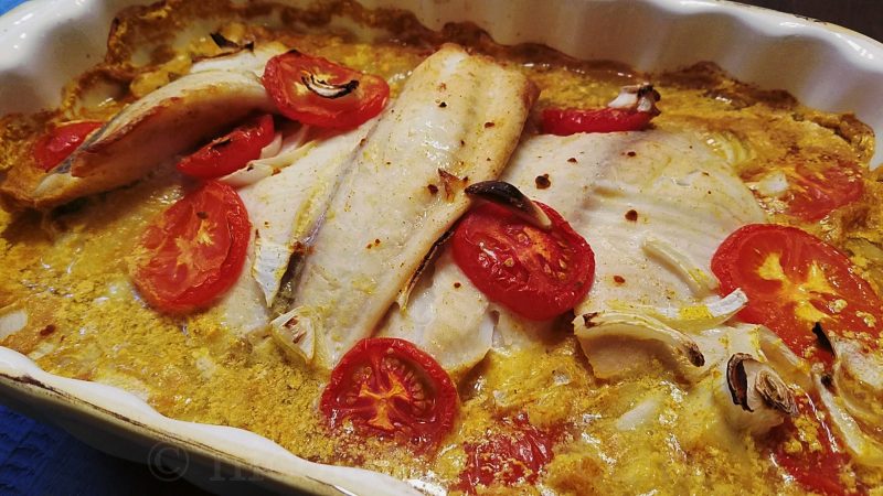 Tilapia fish baked in the oven