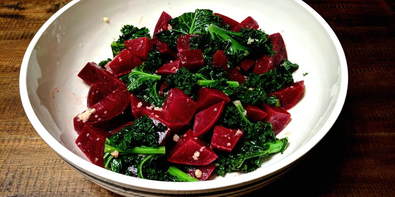 Beet and kale salad