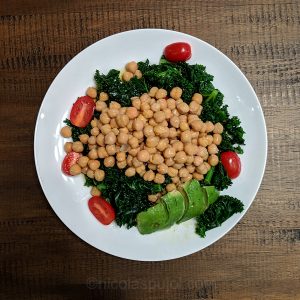 garbanzo beans and kale salad