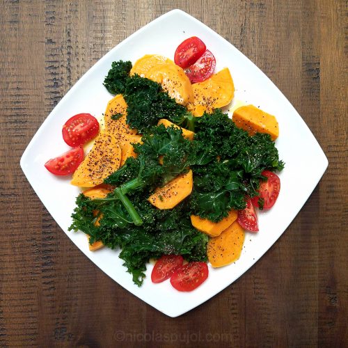 Sweet potato and kale salad