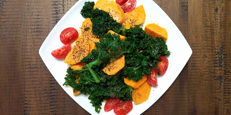 Sweet potato and kale salad