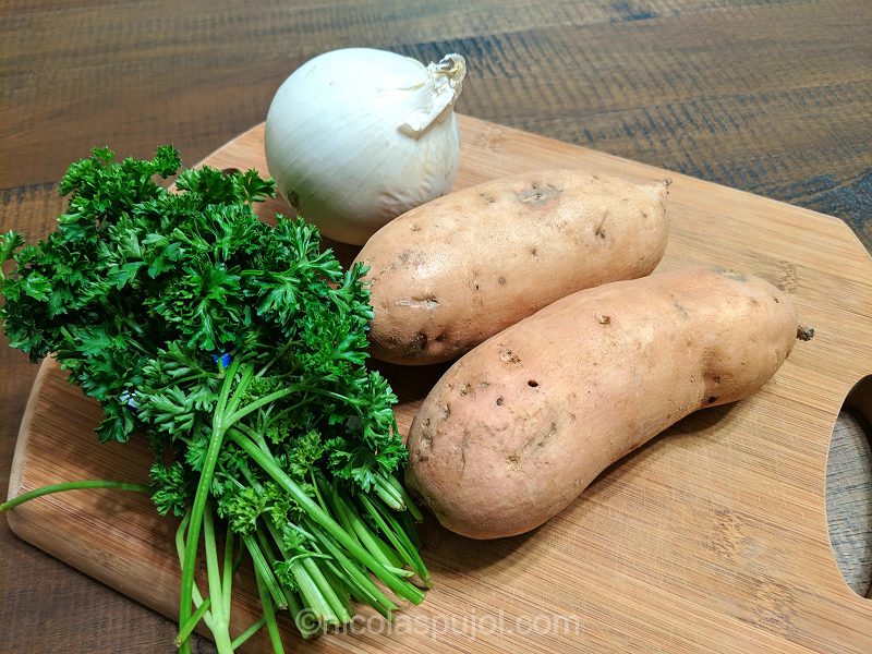 Sweet potato fricassee ingredients