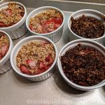 Baked oatmeal fruit cakes with chia seeds