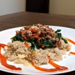 Food pairing natto spinach and quinoa