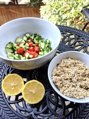 Gluten-free oats tabouli ingredients