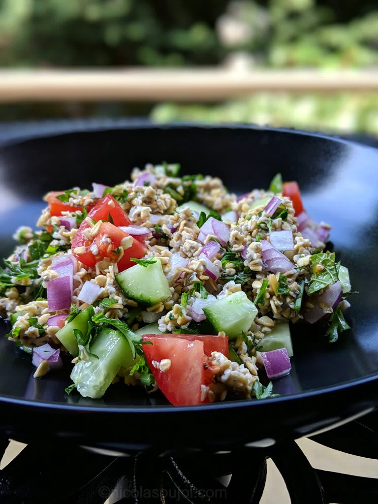 WFPBNO tabouli salad recipe