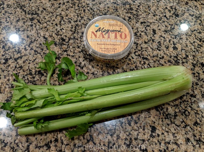 Celery and natto