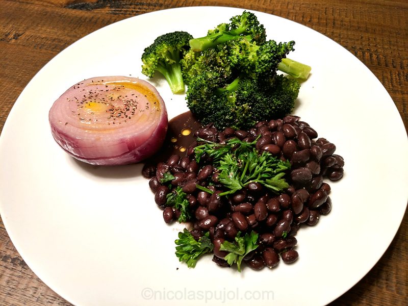 vegan black beans with vegetables