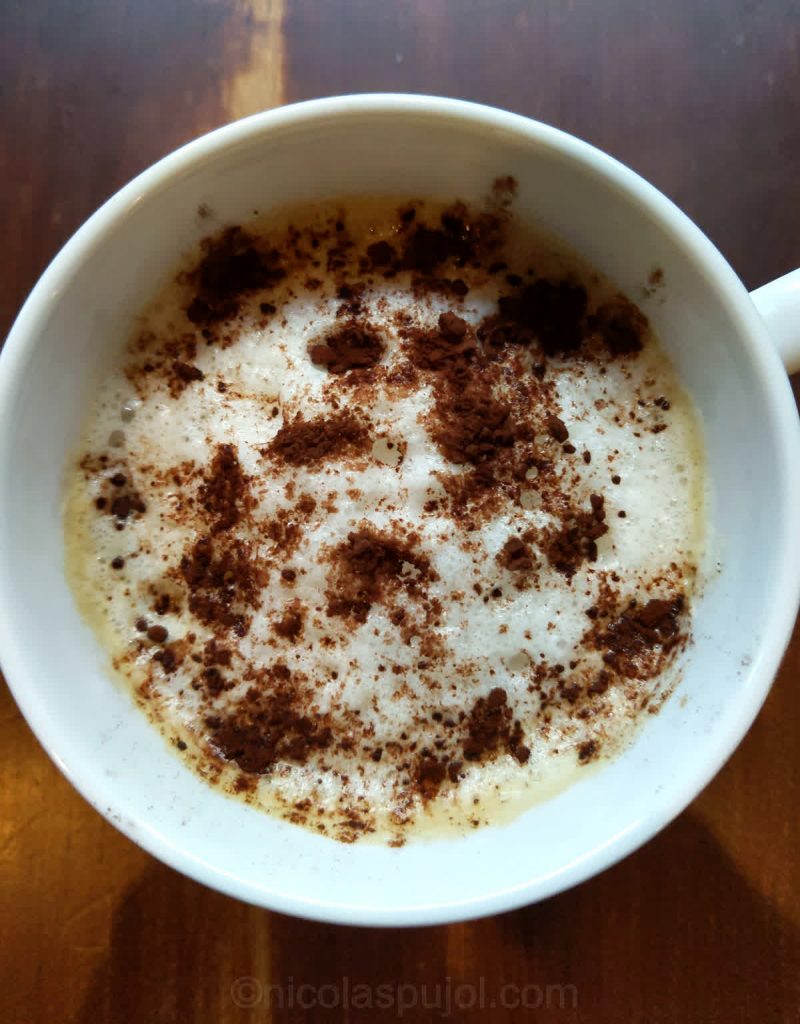 Almond milk cappuccino (no added sugar)