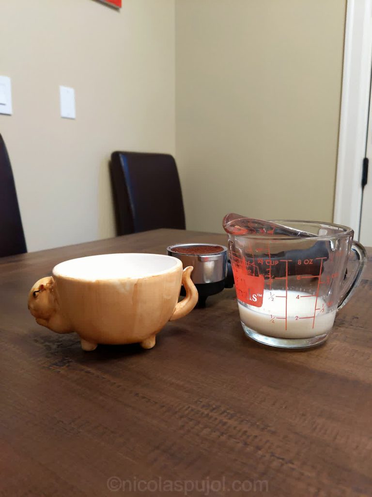 Almond milk latte recipe ingredients