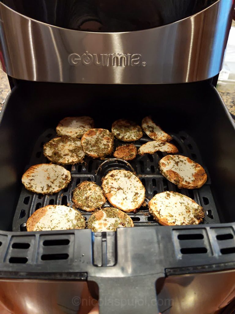 Baked nagaimo chips in air fryer