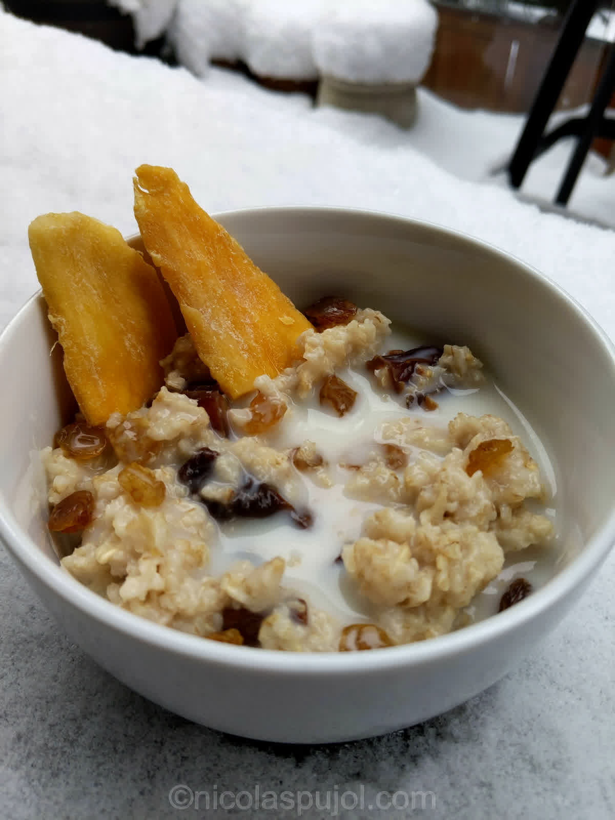Dry fruits oatmeal (dates, prunes, apricots, raisins, mango) Oatmeal