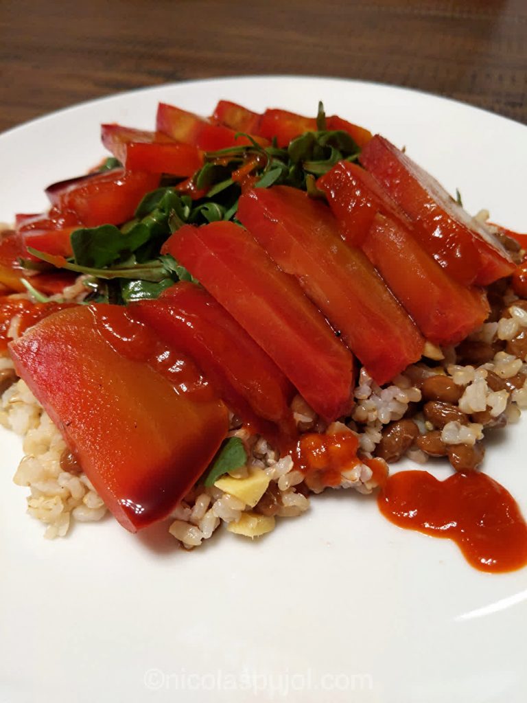 vegan natto ginger salad