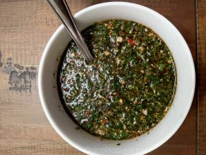 Chimichurri sauce without oil or salt