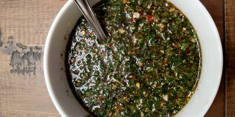 Chimichurri sauce without oil or salt