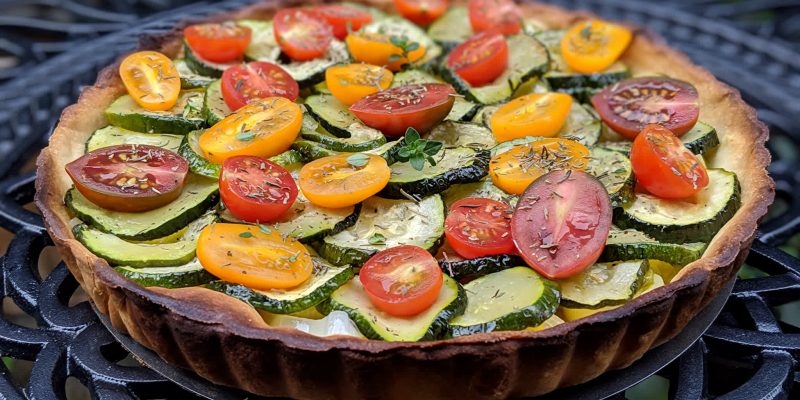 Layla's leek and zucchini tart