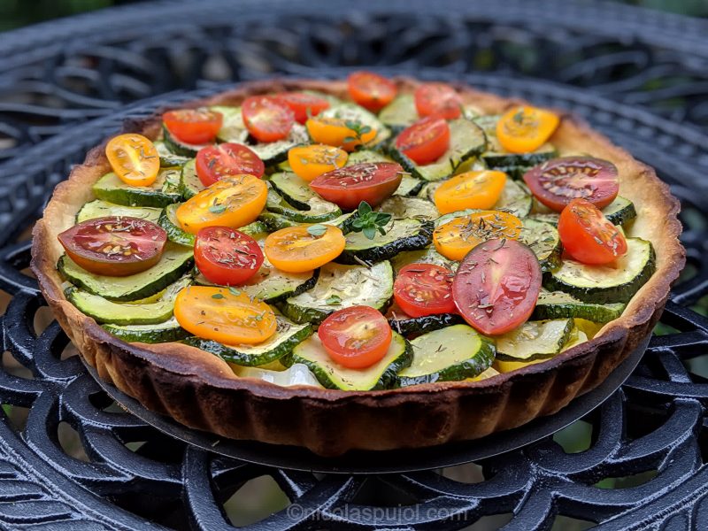 Layla's leek and zucchini tart