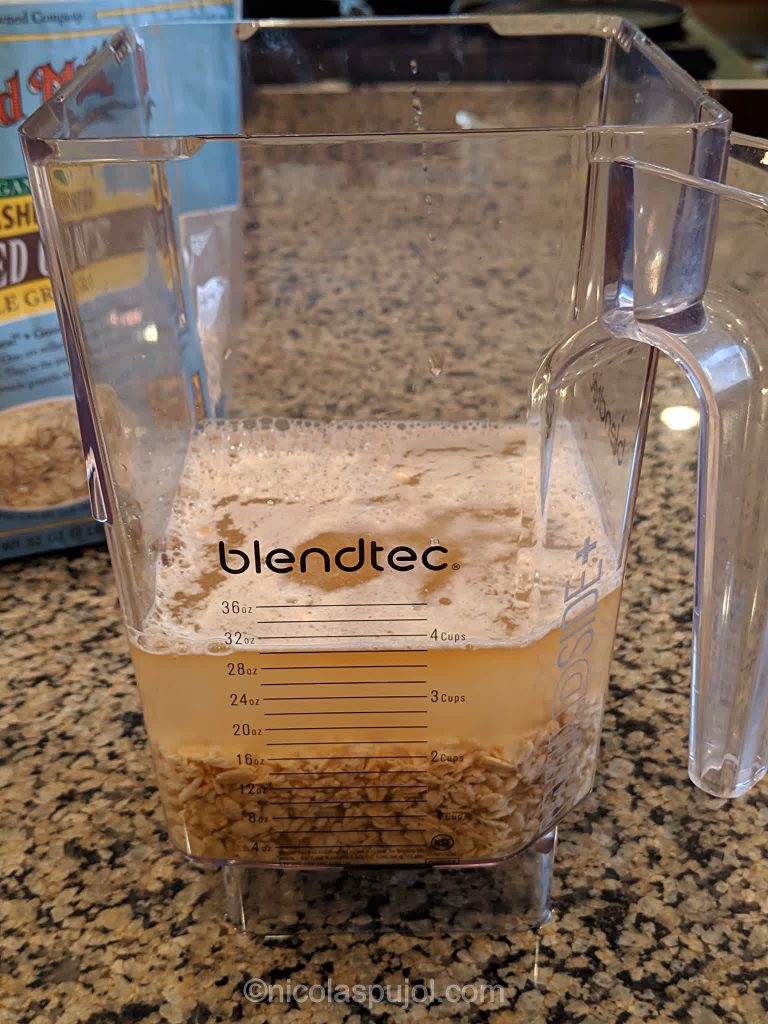 Oat milk ready to blend