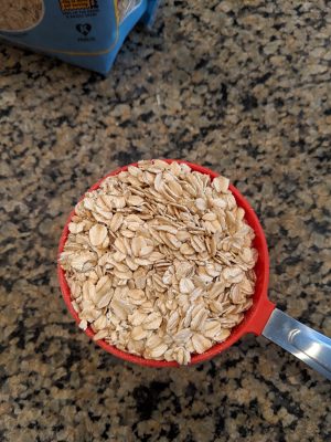 Organic rolled oats for oat milk recipe