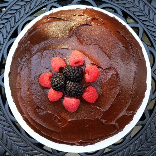 Simple plant-based chocolate cake