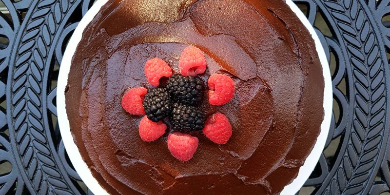 Simple plant-based chocolate cake