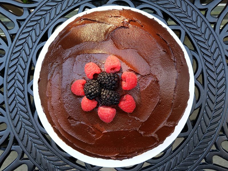 Simple plant-based chocolate cake