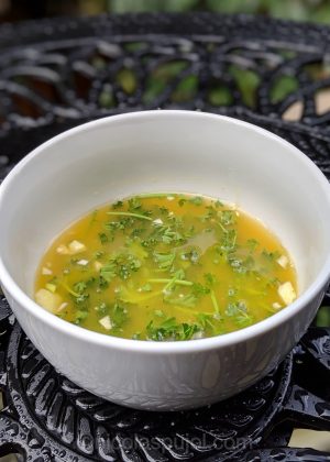 Oil-free orange vinaigrette dressing