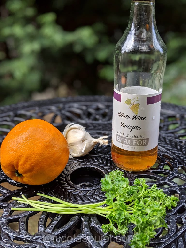 Oil-free orange vinaigrette ingredients