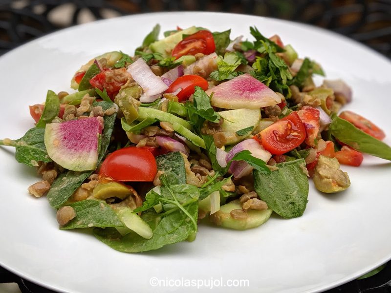 Green lentil salad recipe