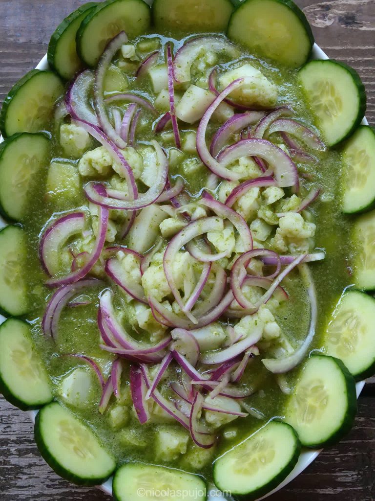 Oil-free aguachile cauliflower ceviche salad